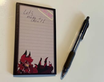 Alastor the Radio Demon On Air lined notepad 3" x 5" memo pad