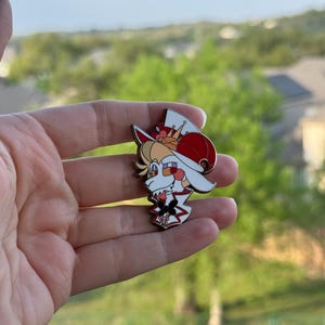 Furry Goat Lucifer Black Nickel 50 mm collab hard enamel pin