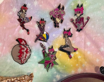 Alastor Pinups hard enamel pins