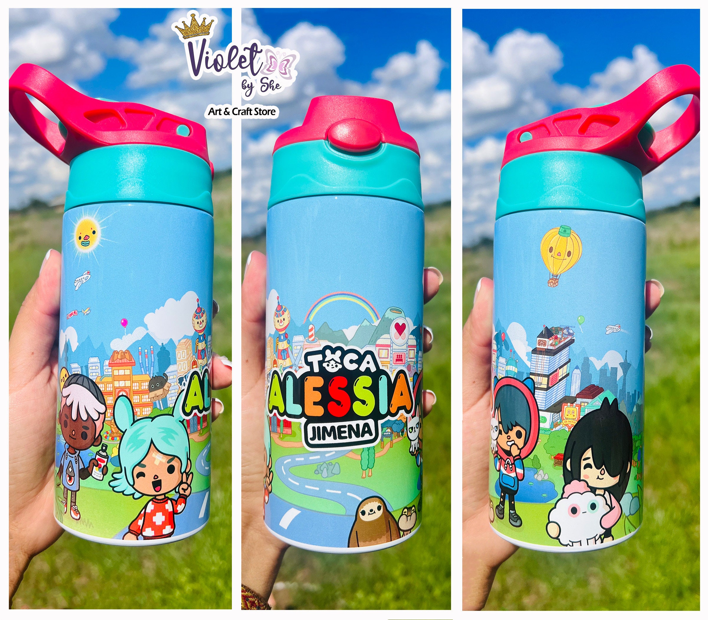 Esmi Cartoon Stainless Steel Cute Cartoon Character Water Flask