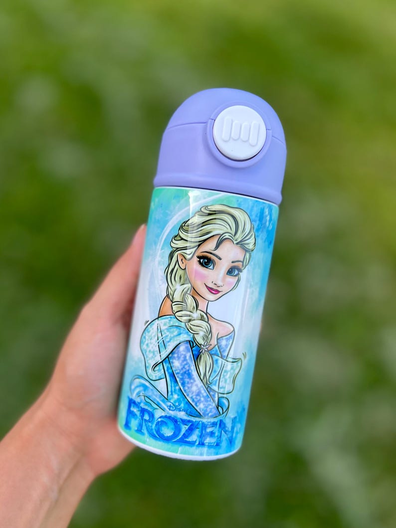 Elsa Princess Custom Kids Bottles Personalized for Kids 12oz. and 20oz ...