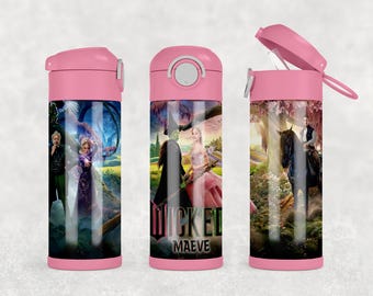 Custom Inspired Water Bottle  12oz-20oz Birthday Gift. School Water Bottles Spill-resistant, Broadway Musical Theater Wicked Fan Tumbler