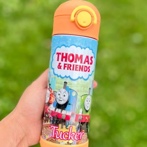 Train Inspired Kids Bottle for kids 12oz & 20oz Birthday Gift with Name Personalized