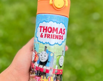 Train Inspired Kids Bottle for kids 12oz & 20oz Birthday Gift with Name Personalized