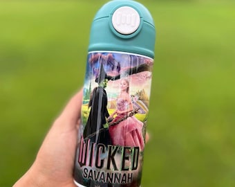 Custom Inspired Water Bottle  12oz-20oz Birthday Gift. School Water Bottles Spill-resistant, Broadway Musical Theater Wicked Fan Tumbler