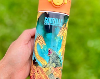 Monster Inspired Kids Water Bottle 12oz & 20oz Birthday Gift  Personalized with Name. School Water Bottles. Hot/Cold Drinks