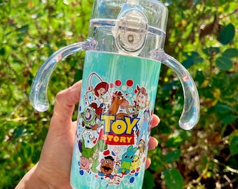 Personalized Stainless Steel Sippy Cup - 12oz Flip Top Water Bottle