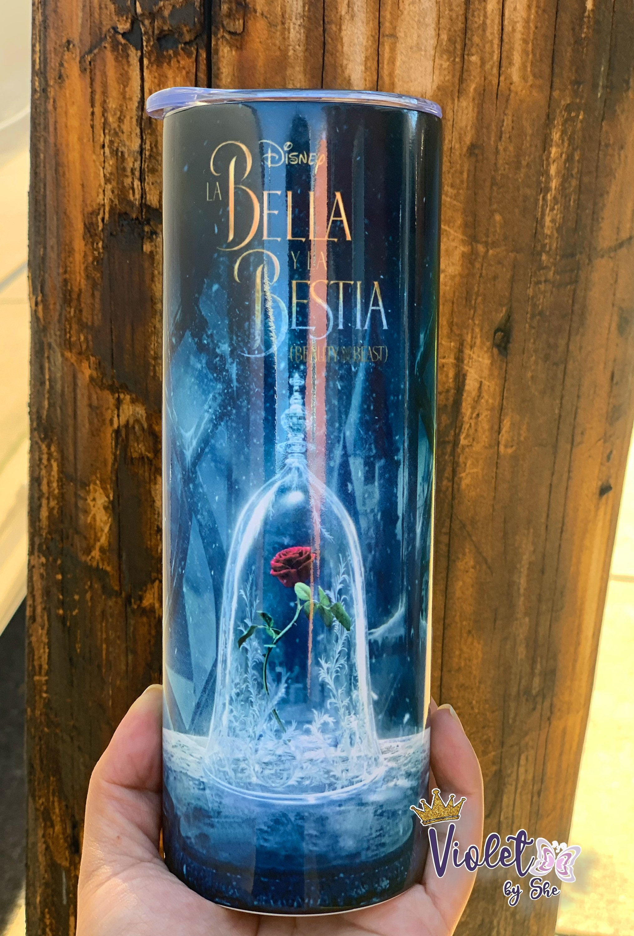 Beauty and Beast Dance Princess Collection, Custom Made Glitter Stainless  Steel Tumbler 