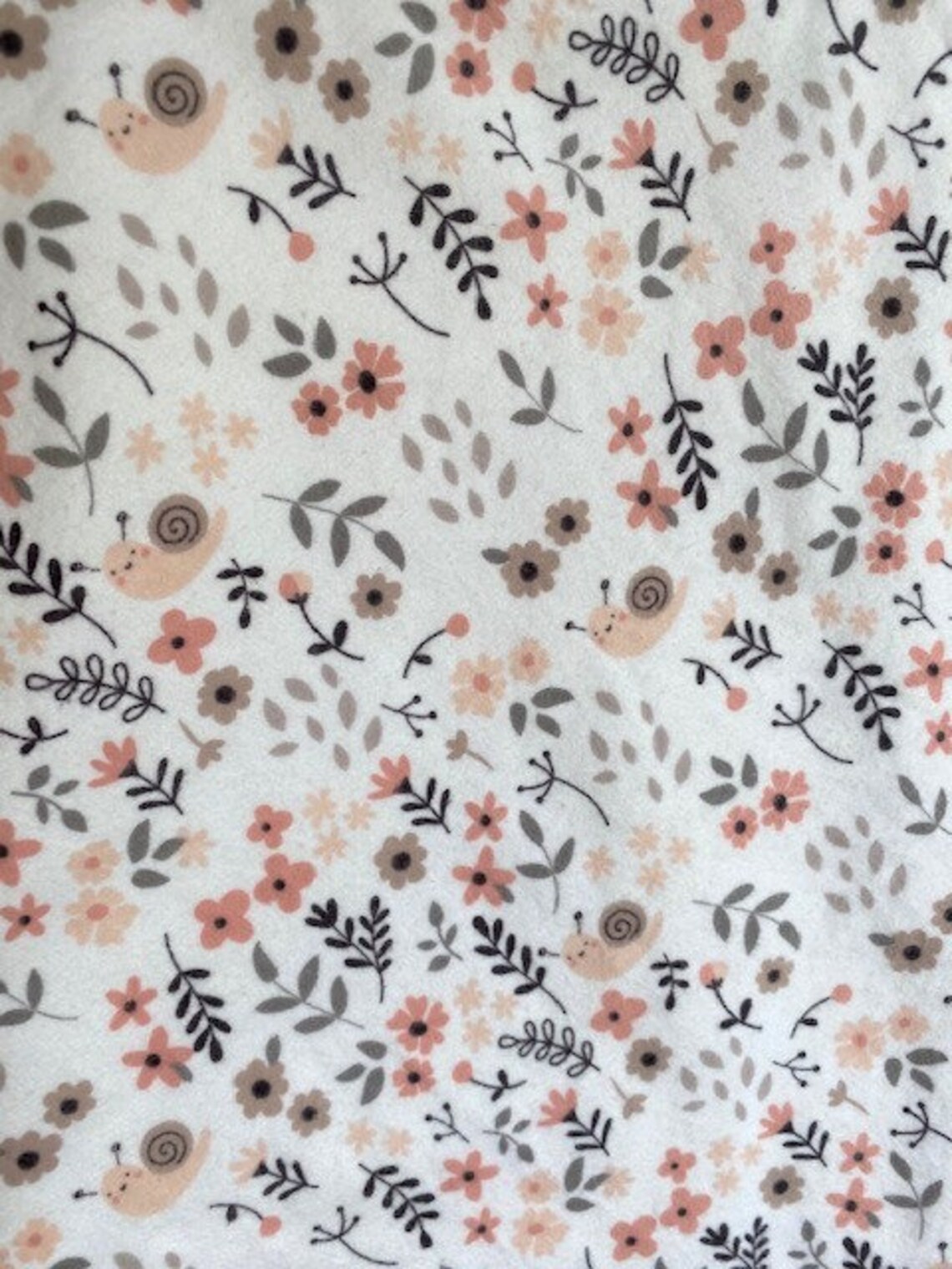 Peach Floral Minky Lovey Peach Lovey Floral Lovey Peach Etsy