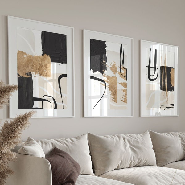 Black Cream Wall Art Etsy