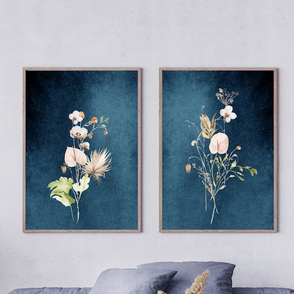 Navy Dining Room Art - Etsy