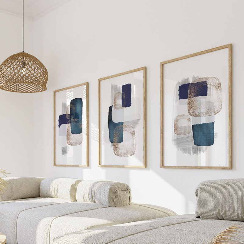 Blue and Grey Decor - Etsy