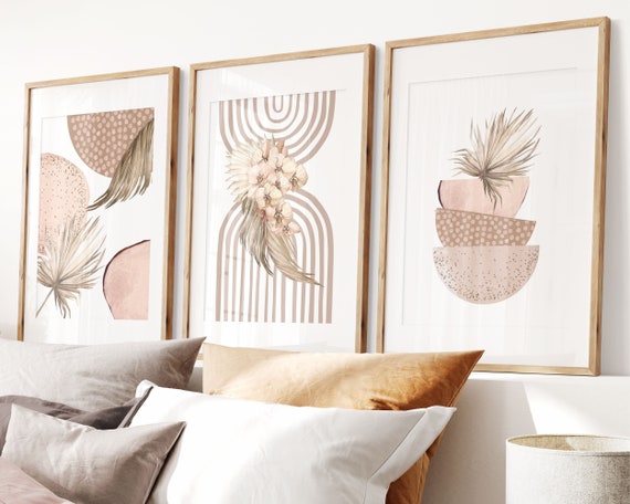 Set Of Three Floral Pumpkins 3 White Framed Print Wall Art Set Of Three Floral Pumpkins 3 White Framed Print Wall Art