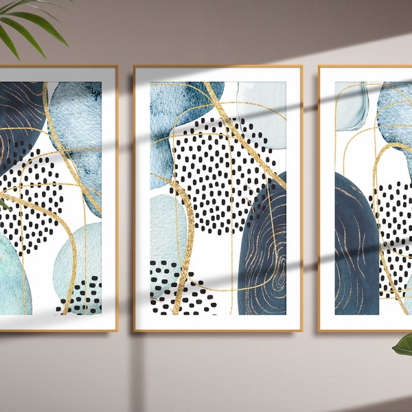 Printable Blue Wall Art - Etsy