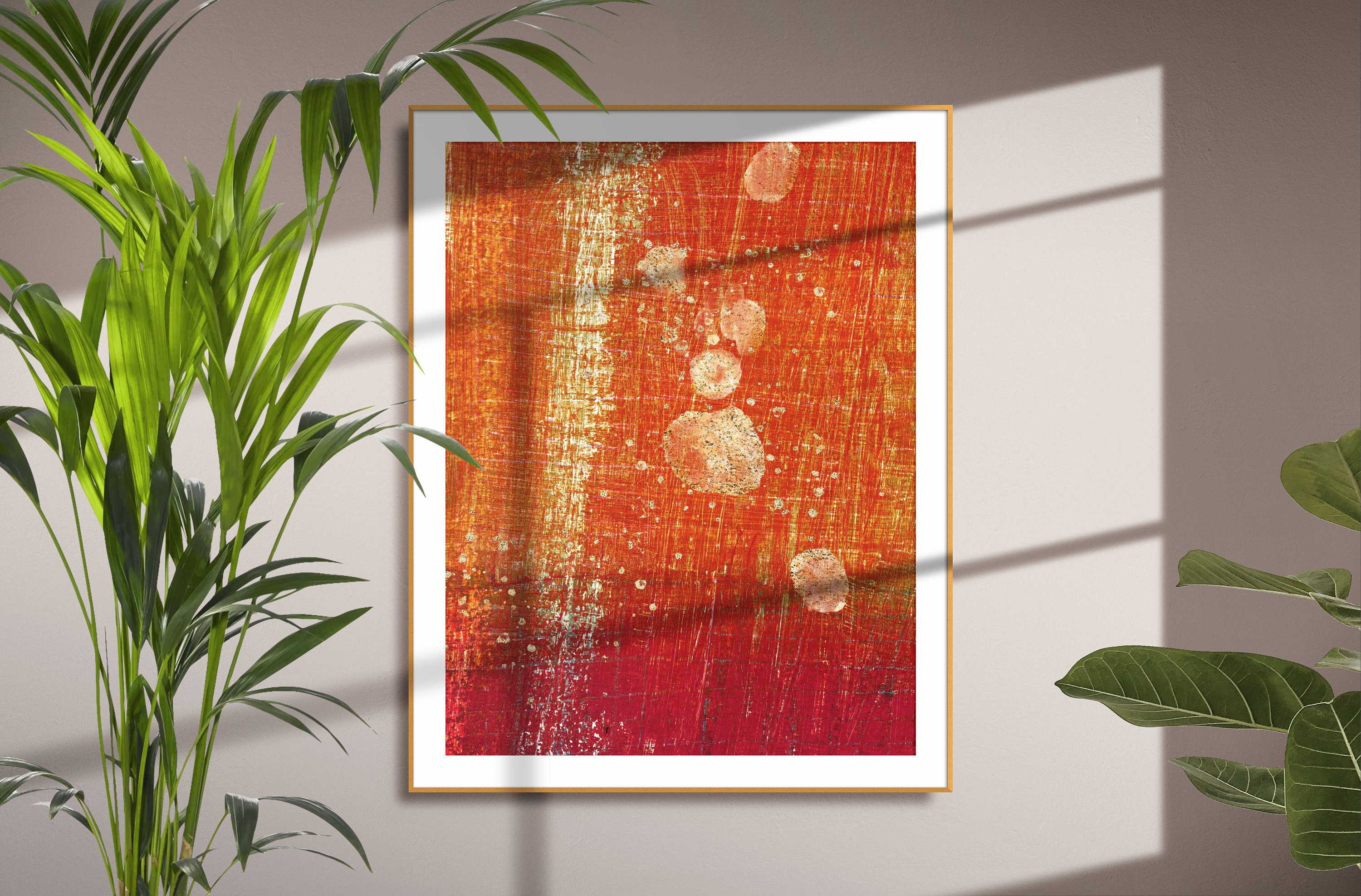 Abstract Print Terracotta and Gold Set of 2 Printable Wall Etsy UK