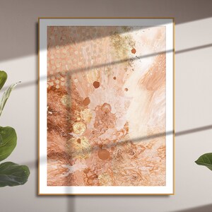 Earth Tone Abstract Art, Neutral Wall Art, Beige Cream Gold Set of 2 ...
