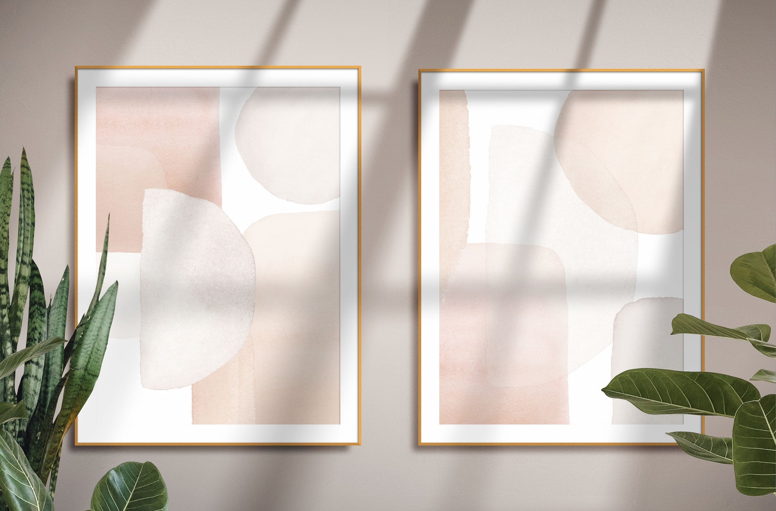 Earth Tone Abstract Art Neutral Wall Art Beige Cream Pink - Etsy