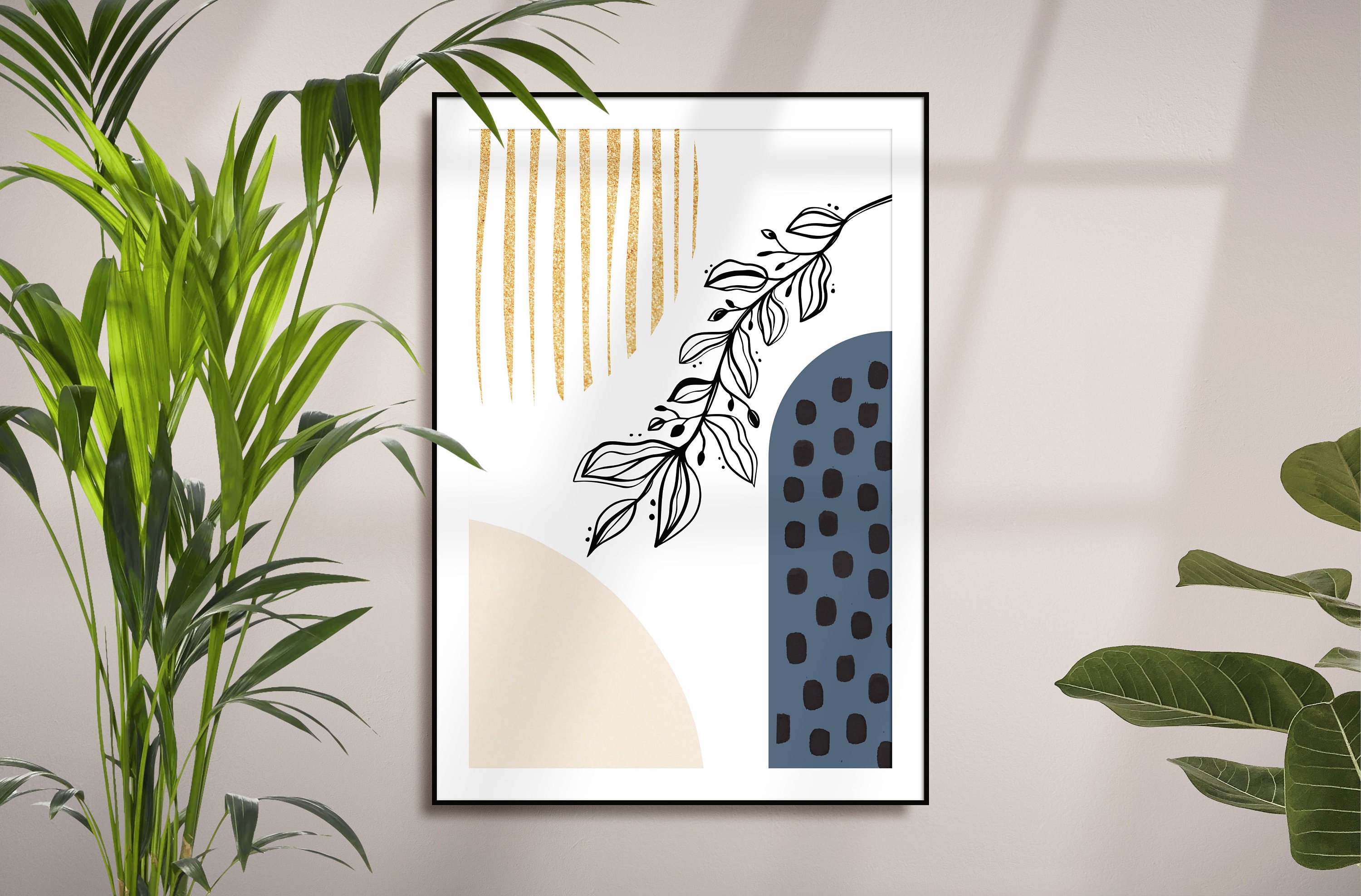 Abstract Wall Art Blue Printable Wall Art Blue Living Room Etsy UK