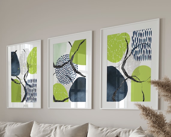 Lime green walls living room deals