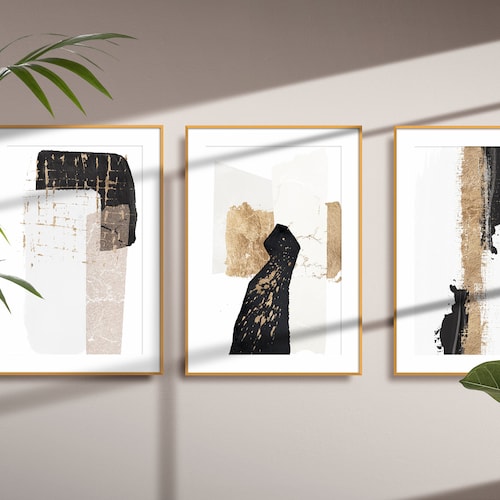 Set of 3 Marble Prints Living Room Wall Decor Grey Marble Etsy UK