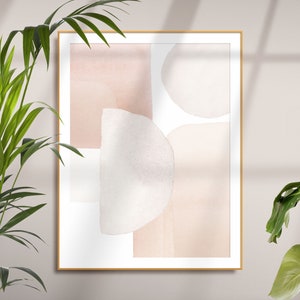 Earth Tone Abstract Art, Neutral Wall Art, Beige Cream Pink Set of 2 ...