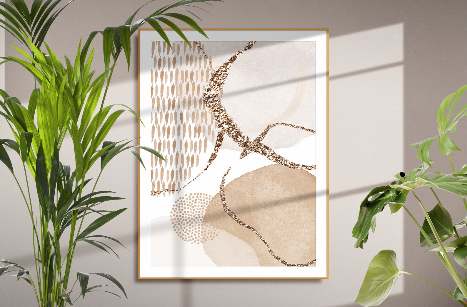 Earth Tone Abstract Art Neutral Wall Art Beige Cream Gold | Etsy