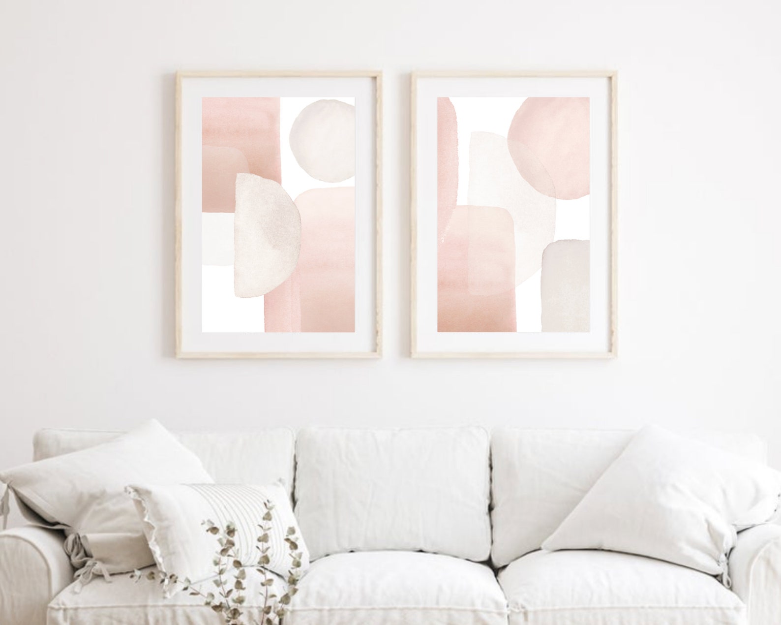 Earth Tone Abstract Art Neutral Wall Art Beige Cream Pink - Etsy