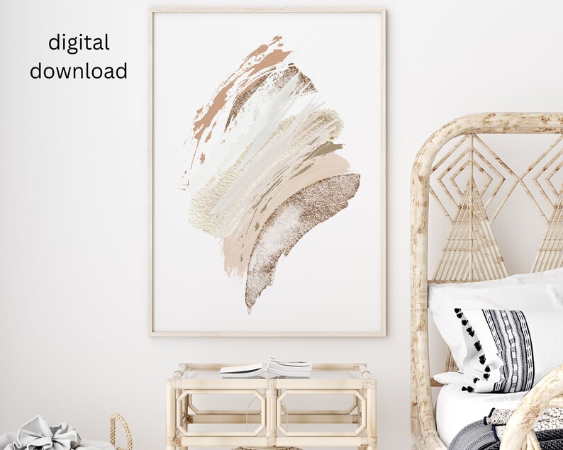 Abstract Art Prints, Neutral Printable Wall Art, Cream, Buff, Beige ...