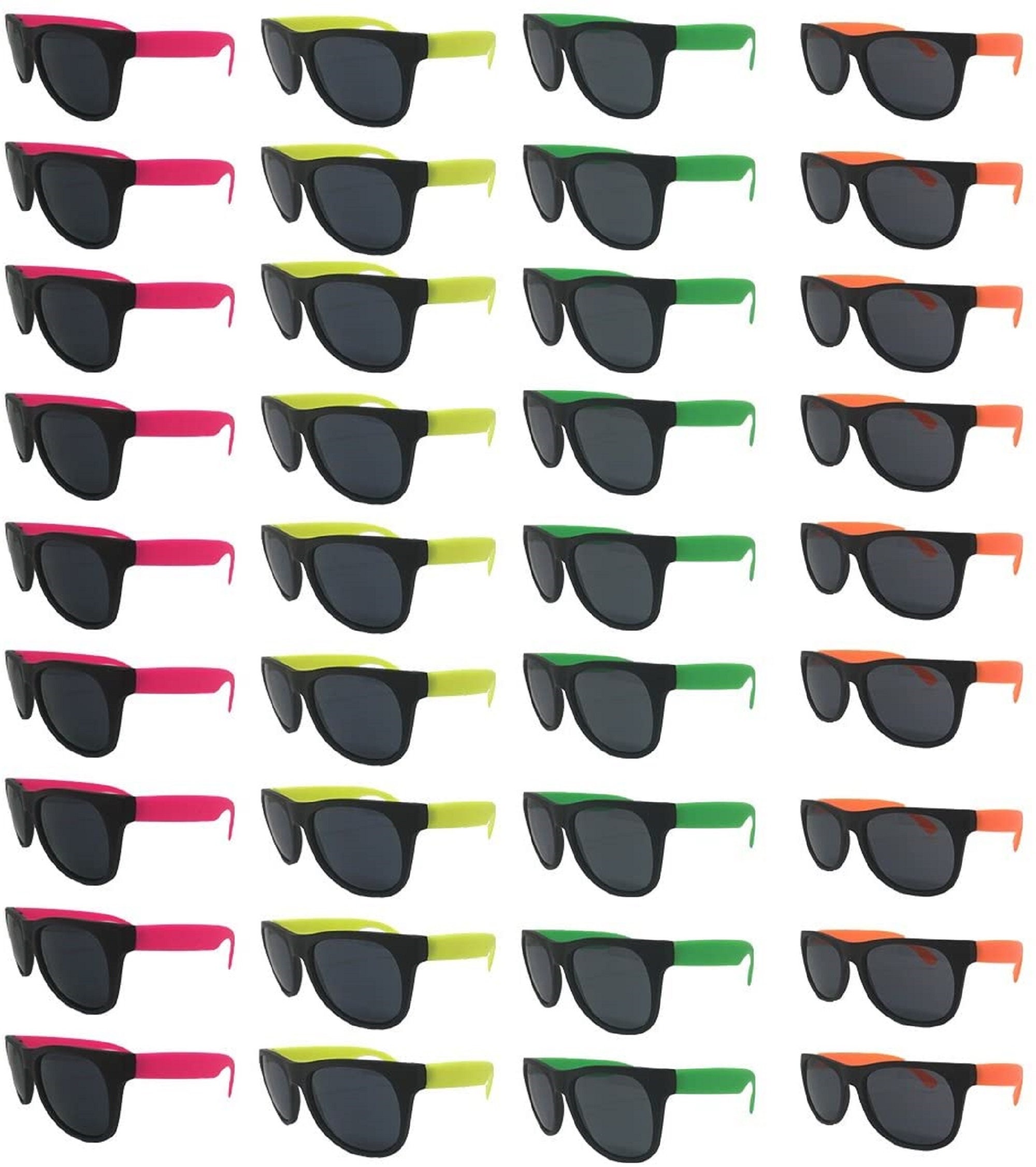 Funny Party Hats Bulk Lot of Neon Sunglasses