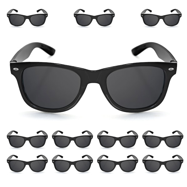 Black Wedding Sunglasses -24 Black Sunglasses Weddings, Parties, Schools, Bachelor/Bachelorette, Favors Bulk Pack-Exactly What You Need
