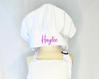 Kids Chef Hat, Personalized, Child/ Toddler Cooking Dress up, Gift for Boy, Gift for Girl, Cooking Costume, Cooking Birthday Party