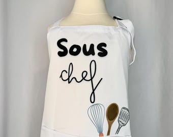 Kinder Sous Chef Schürze - Verstellbare Kochschürze