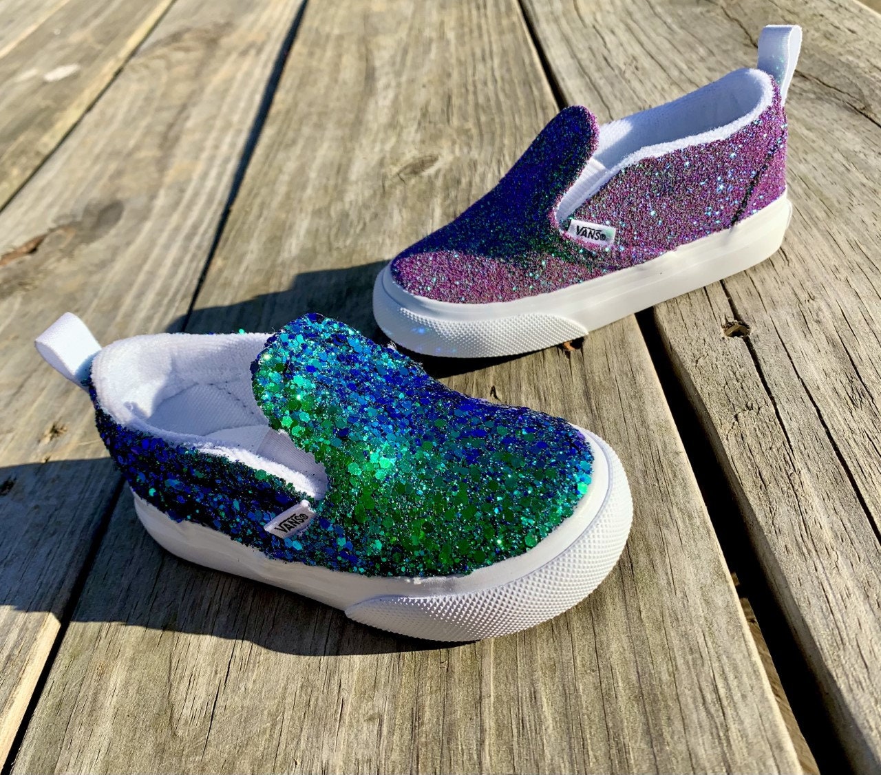 holographic checkered vans