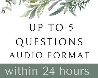URGENT Up To 5 Questions Tarot Personal Reading // 40-60 min // AUDIO format
