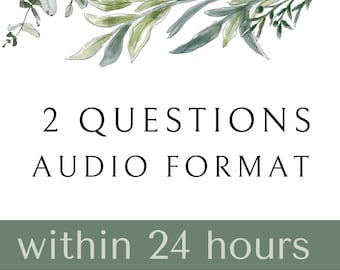 URGENT 2 Questions Tarot Personal Reading // 15-25 min // AUDIO format
