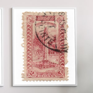 Un cartel de sello otomano oriental NO 6 hecho por una colección privada rara. Escaneado y convertido en un artículo digital descargable en tamaño A3