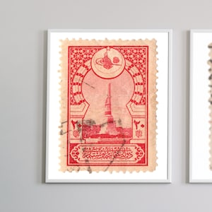 Un cartel de sello otomano oriental NO 4 hecho por una colección privada rara. Escaneado y convertido en un artículo digital descargable en tamaño A3