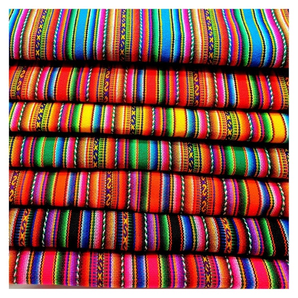 Stripy Design Peruvian Textiles  |  210cm x 120cm approx.