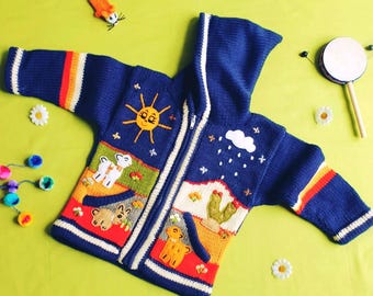 Embroidered Cardigans with Andean Themes