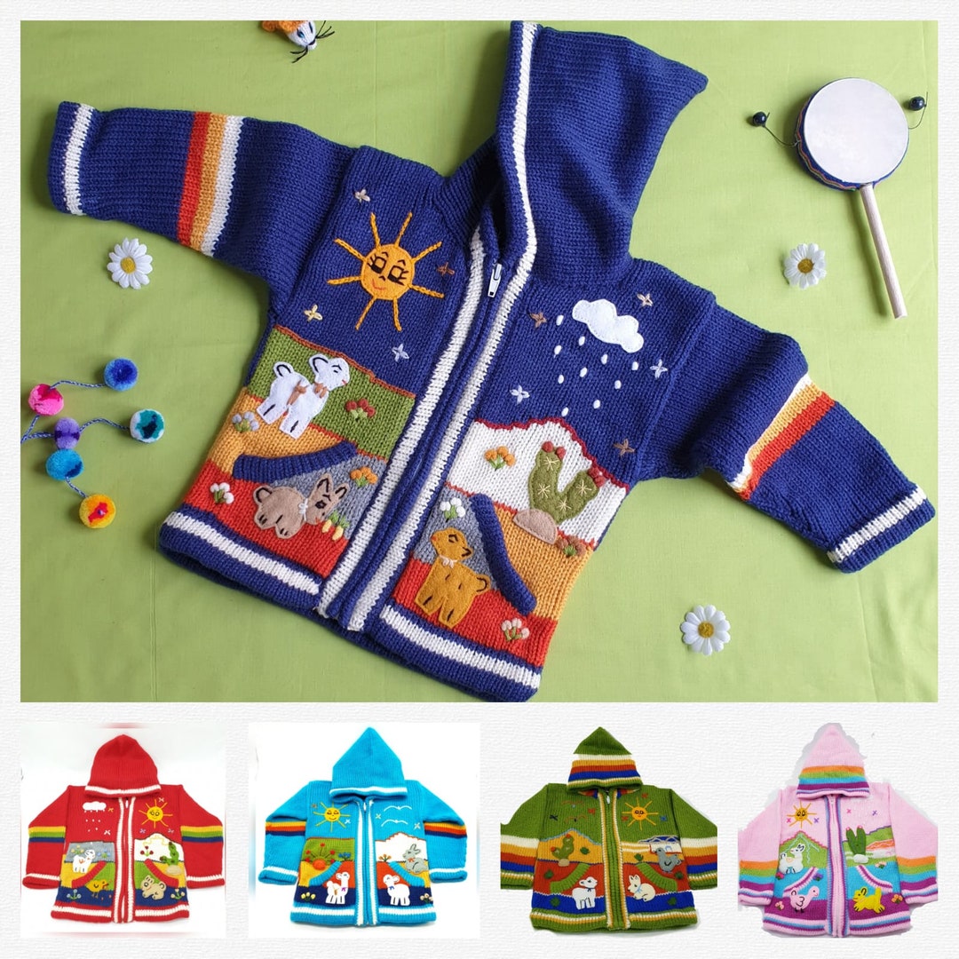 Embroidered Cardigans With Andean Themes - Etsy