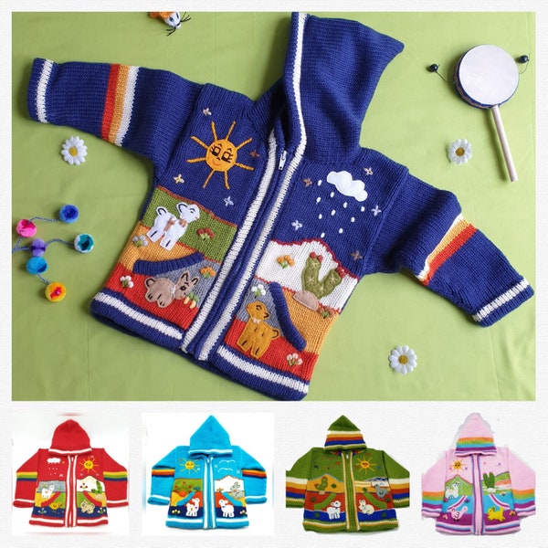 Embroidered Cardigans with Andean Themes