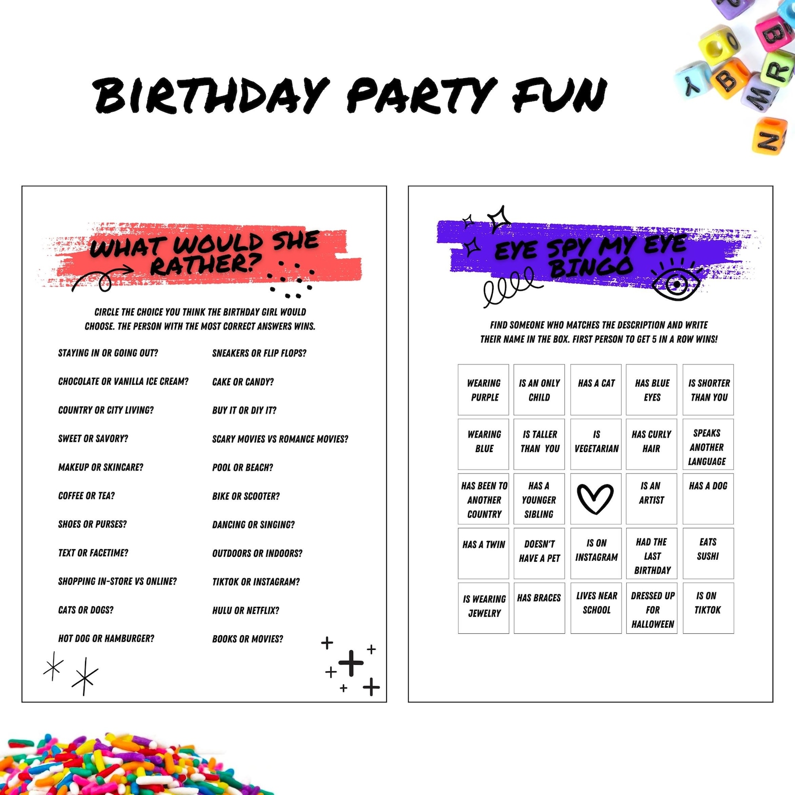 Tween Teen Girl Birthday Games Party Games Teenager Party Favor tween-teen-girl-birthday-games-party-games-teenager-party-favor