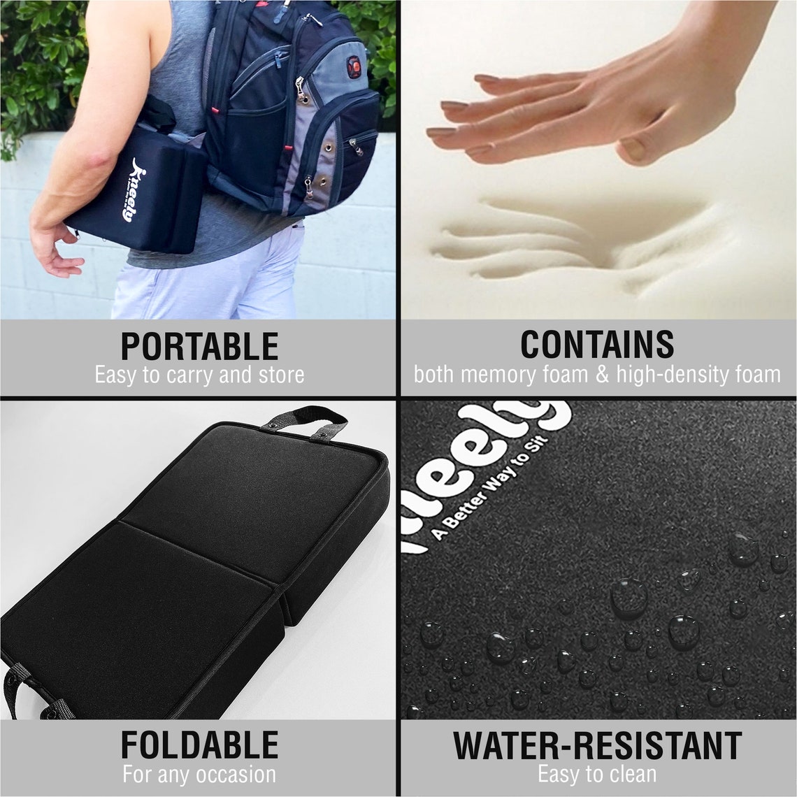 Kneely Kneeling Pad Extra Thick Memory Foam Garden Kneeler Etsy