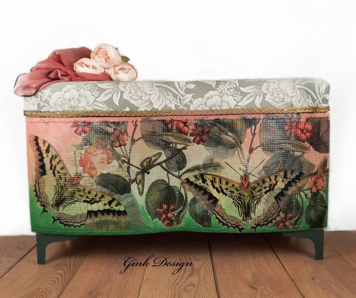 SOLD Lloyd Loom Ottoman Blanket Box Etsy UK