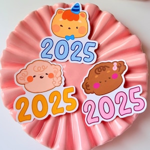 2025 Aufkleber Set, 3 Aufkleber, Katze, Hund, Welpe, Kitty, Planer, Illustrieren, Dekorieren, Aufkleber Matt Aufkleber