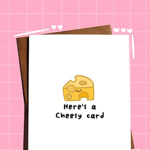Käse Karte, Dankeskarte, Humor Karte, Kawaii Karte, Weihnachtskarte, Grußkarte, stationäre Karte, Geburtstagskarte, süße Grußkarte