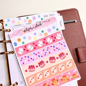 Pink Washi Sticker Sheet | Cute Stickers, Fun Stickers, Pink Stickers, Planner Stickers, | Matte