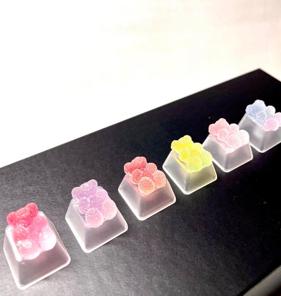 Sugary Gummy Bear Keycap, Cute Keycap, Bear Keycap, Cute Keyboard, Please Request the color or Random color will be sent