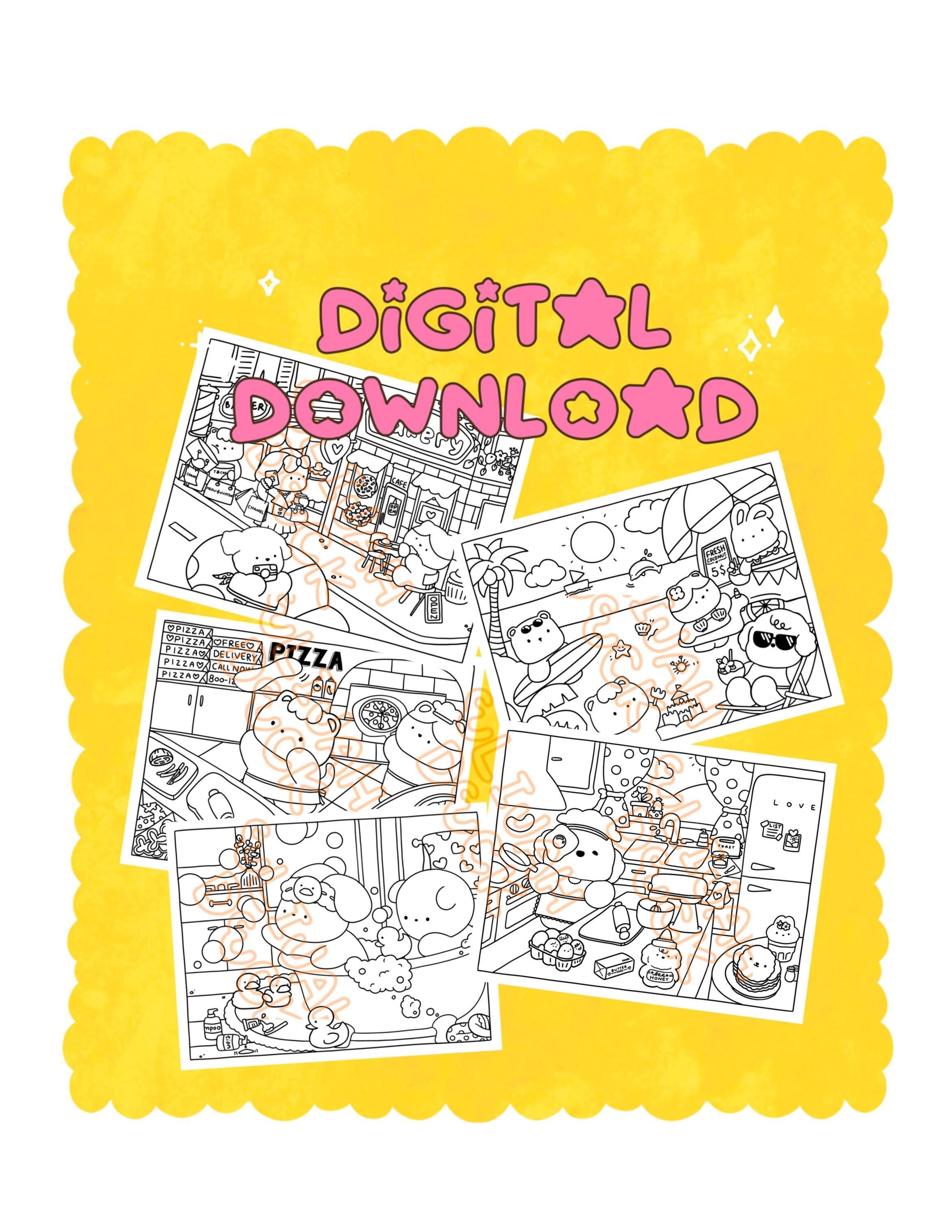 Essential Coloring Pack for 5 Pages | DIGITAL DOWNLOAD - Etsy