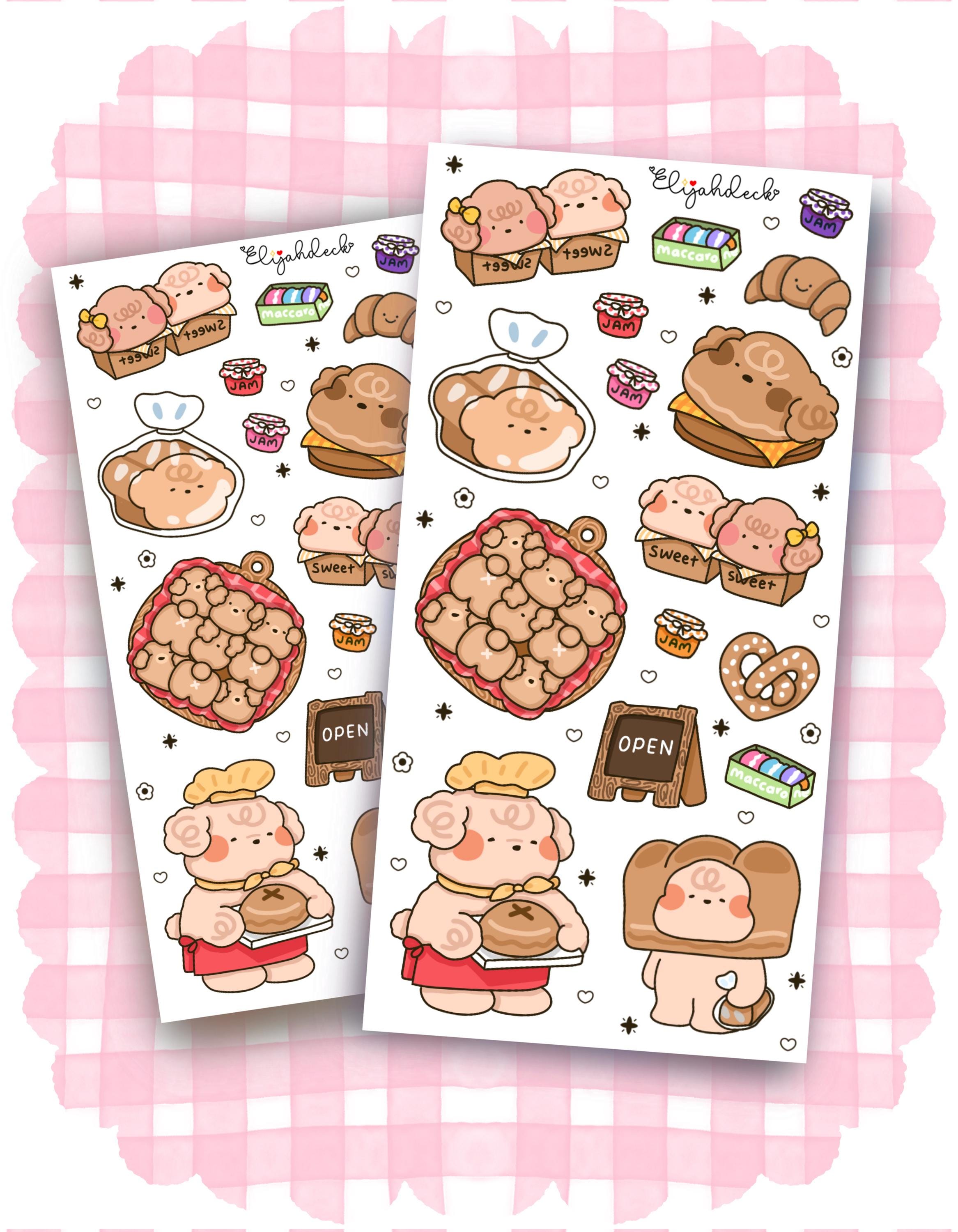 Bread Elijah Sticker Sheet Cute Fun Planner Decorate Sticker Illustration Diary Journaling Sticker | Matte